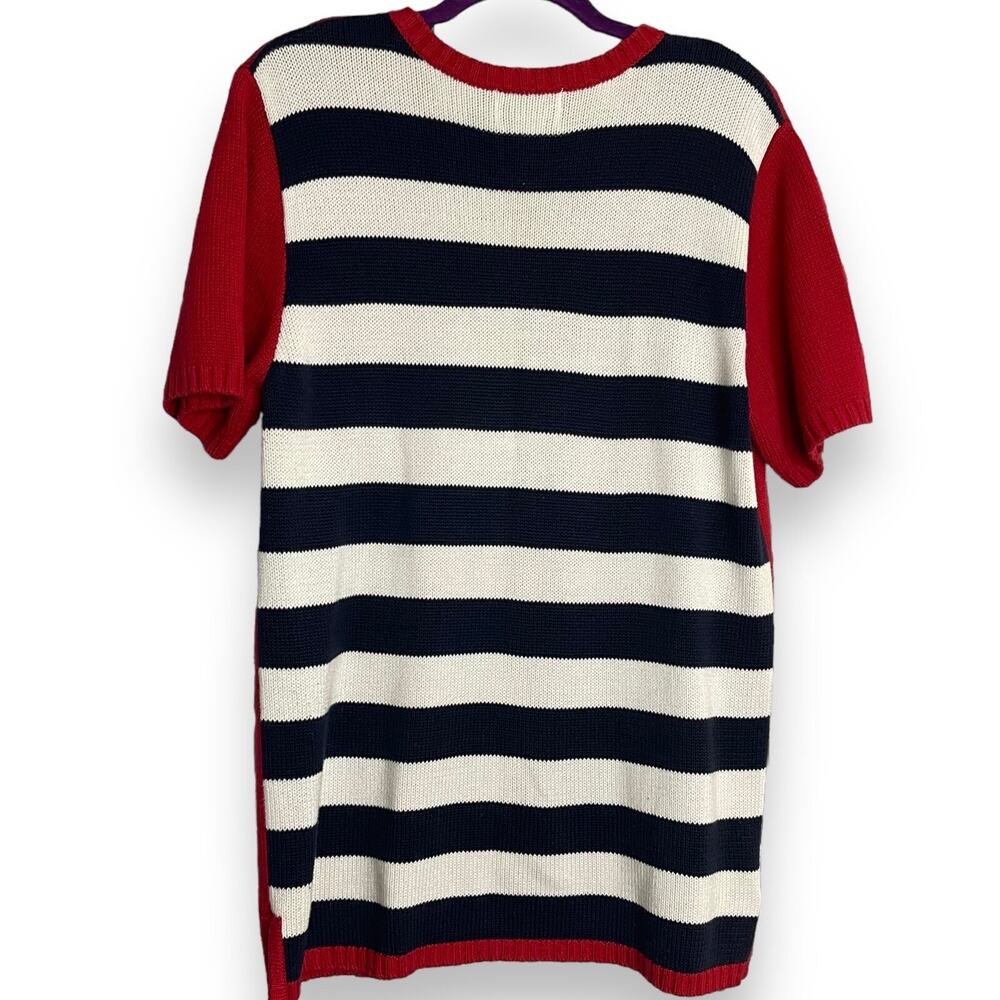 The Quacker Factory Tunic Sweater Women's M Red P… - image 3